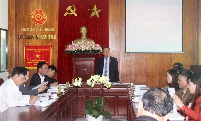 UVBTV, Chủ nhiệm UBKT Tỉnh ủy Lâm Đồng Dương Công Hiệp chủ trì kỳ họp thứ 26